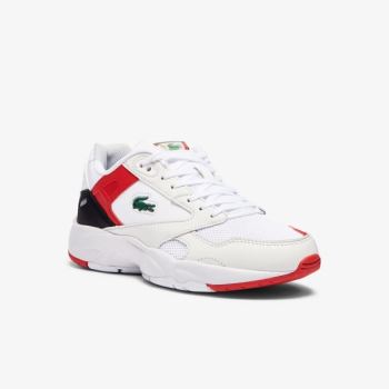 Lacoste Storm 96 Lo Synthetic and Leather Sneakers - Tenisky Dámské Bílé / Červené | CZ-z0q1kJ